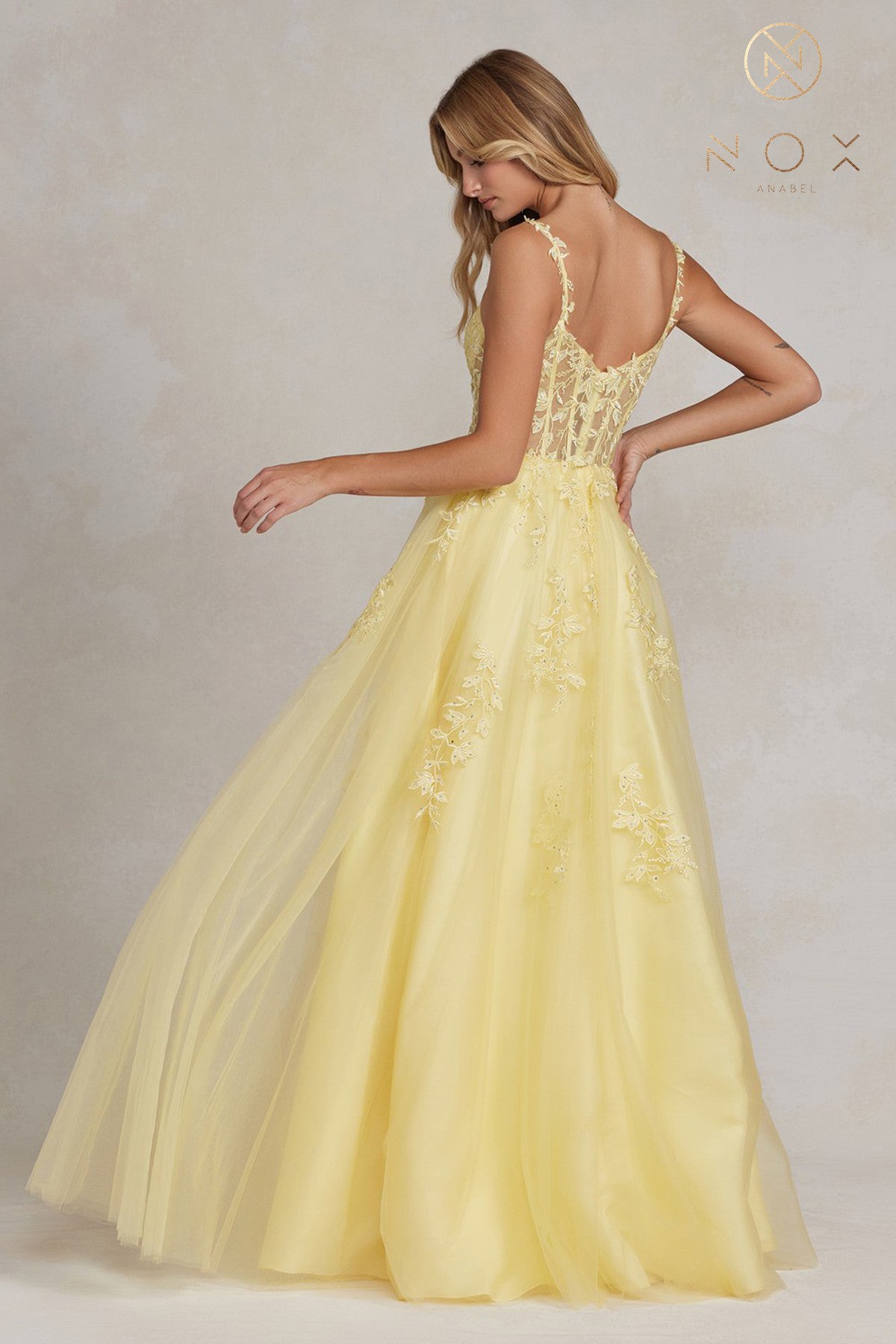 Nox Anabel -T1082 Sweetheart Neck Corset Prom Gown