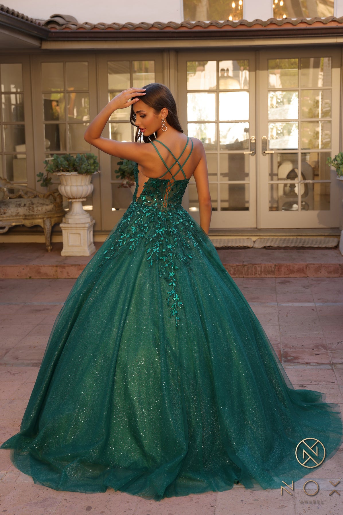 Nox Anabel -H1271 Sweetheart Neck Sequin Prom Ballgown