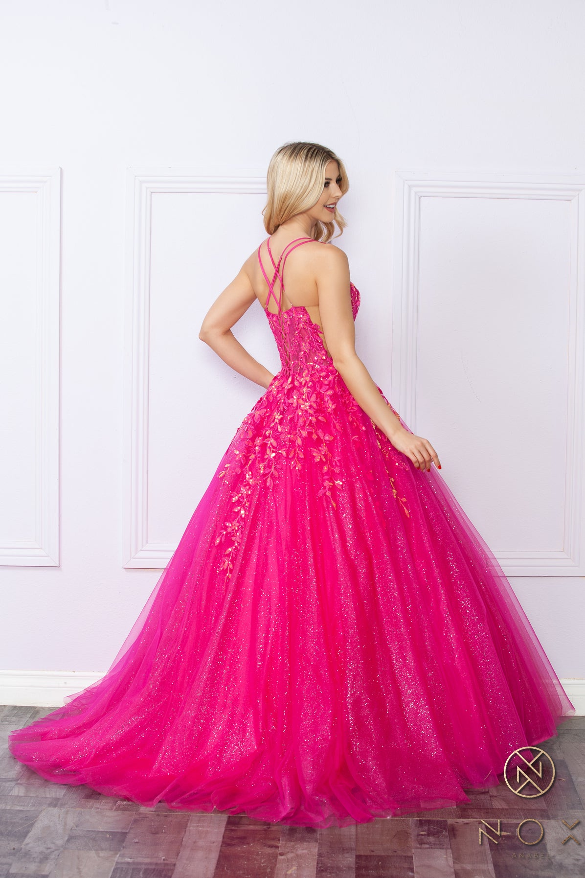 Nox Anabel -H1271 Sweetheart Neck Sequin Prom Ballgown
