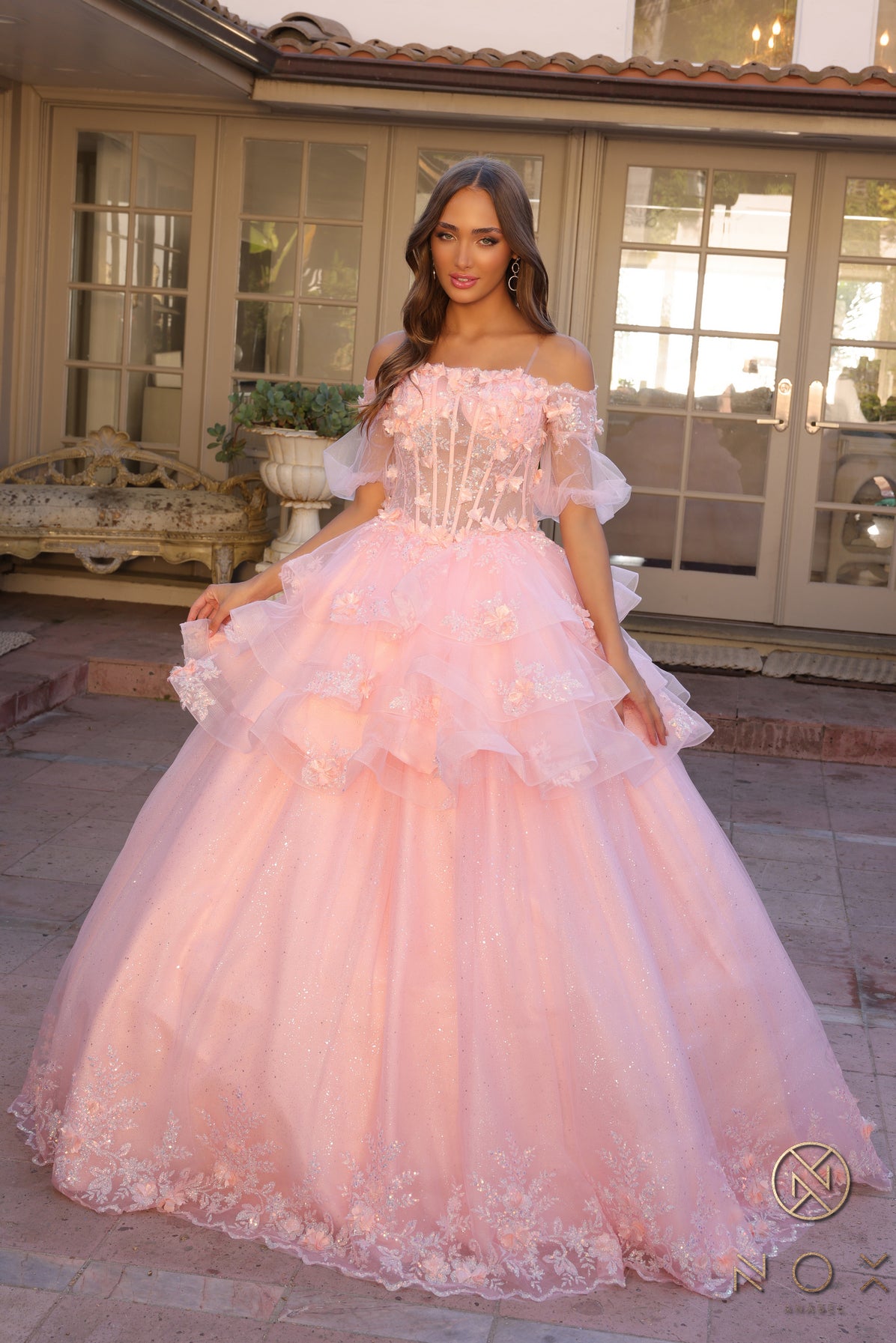 Nox Anabel -H1360 Basque Waist Corset Gown