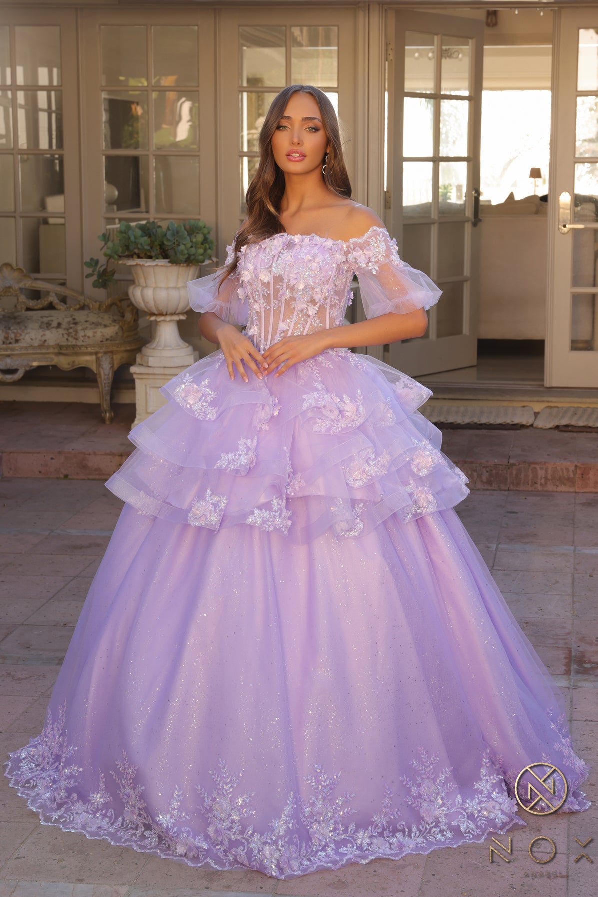 Nox Anabel -H1360 Basque Waist Corset Gown