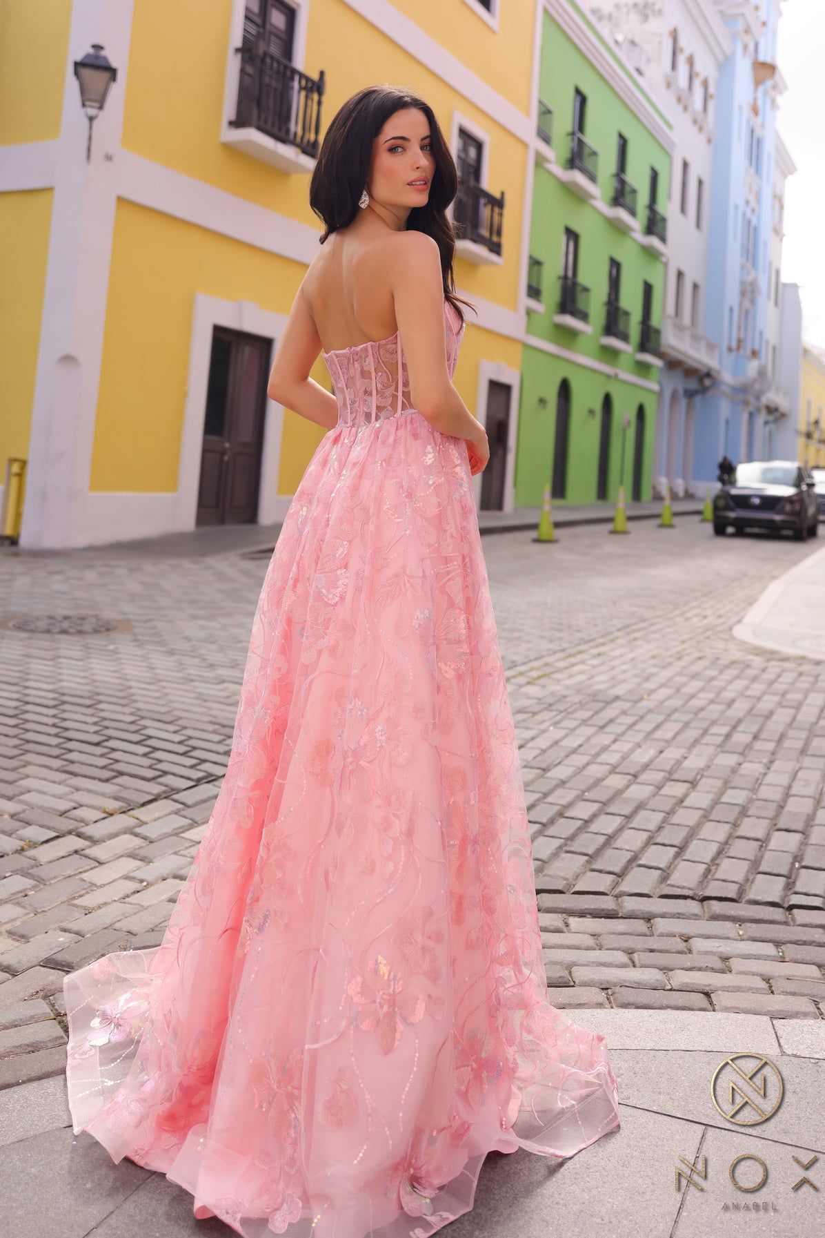 Nox Anabel -T1332 Sweetheart Floral A-Line Dress