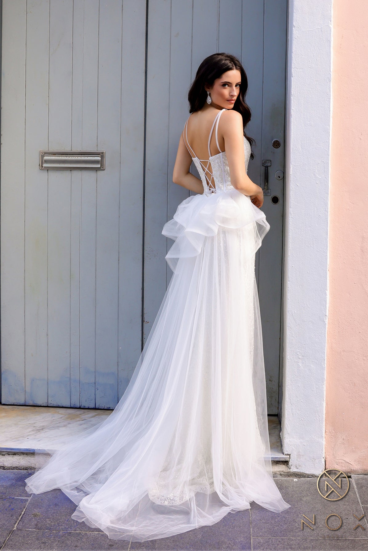 Nox Anabel -Y1475 Glitter Tulle A-Line Dress