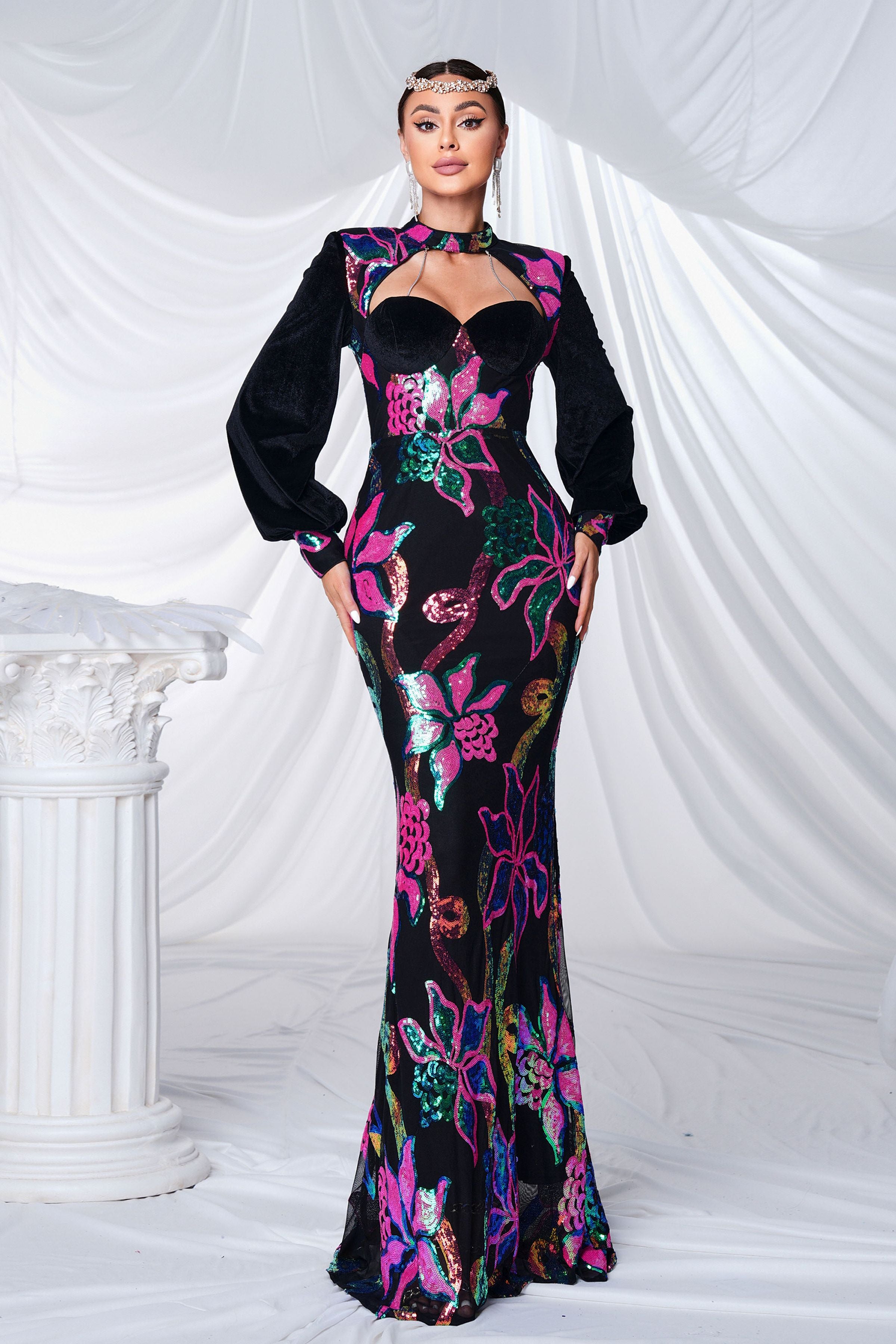 Azina -RJ11296 Cut Mermaid Evening Dress