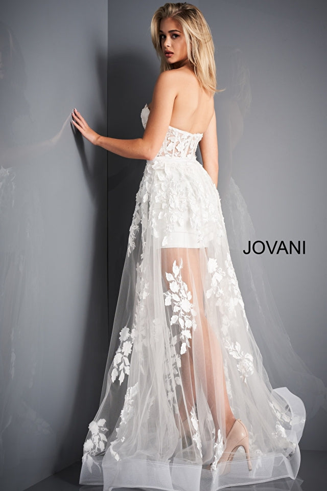 Strapless Illusion Prom Dress By Jovani -02845