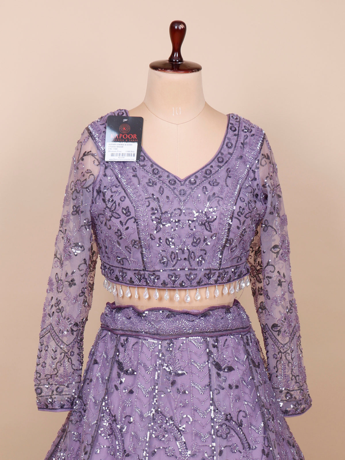 MyFashion KLS-2390 Orchid Reverie Purple Net Lehenga with Beads & Thread Craft