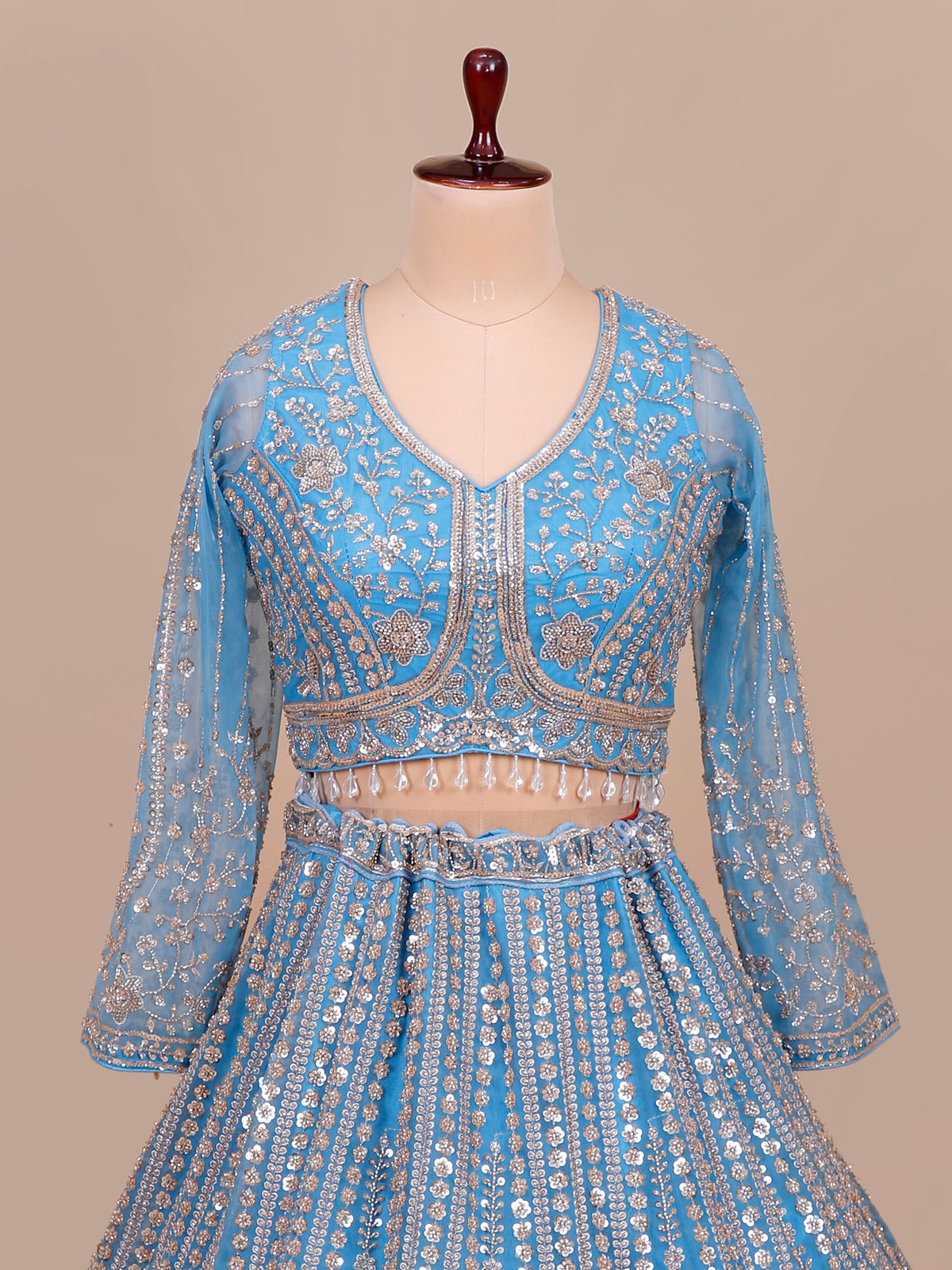 MyFashion KLS-2488 Midnight Sapphire Glow Net Lehenga