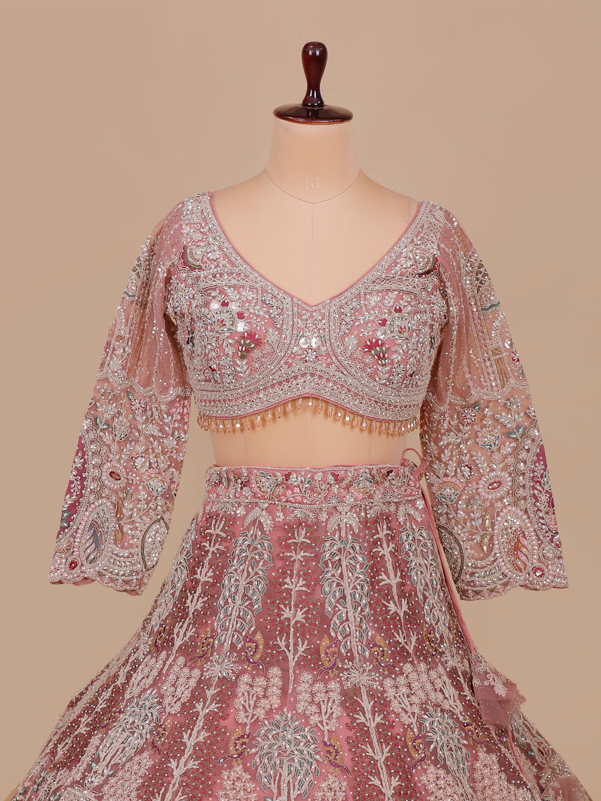 MyFashion KLS-2499 Pink Meherbaan Sparkle Net Lehenga