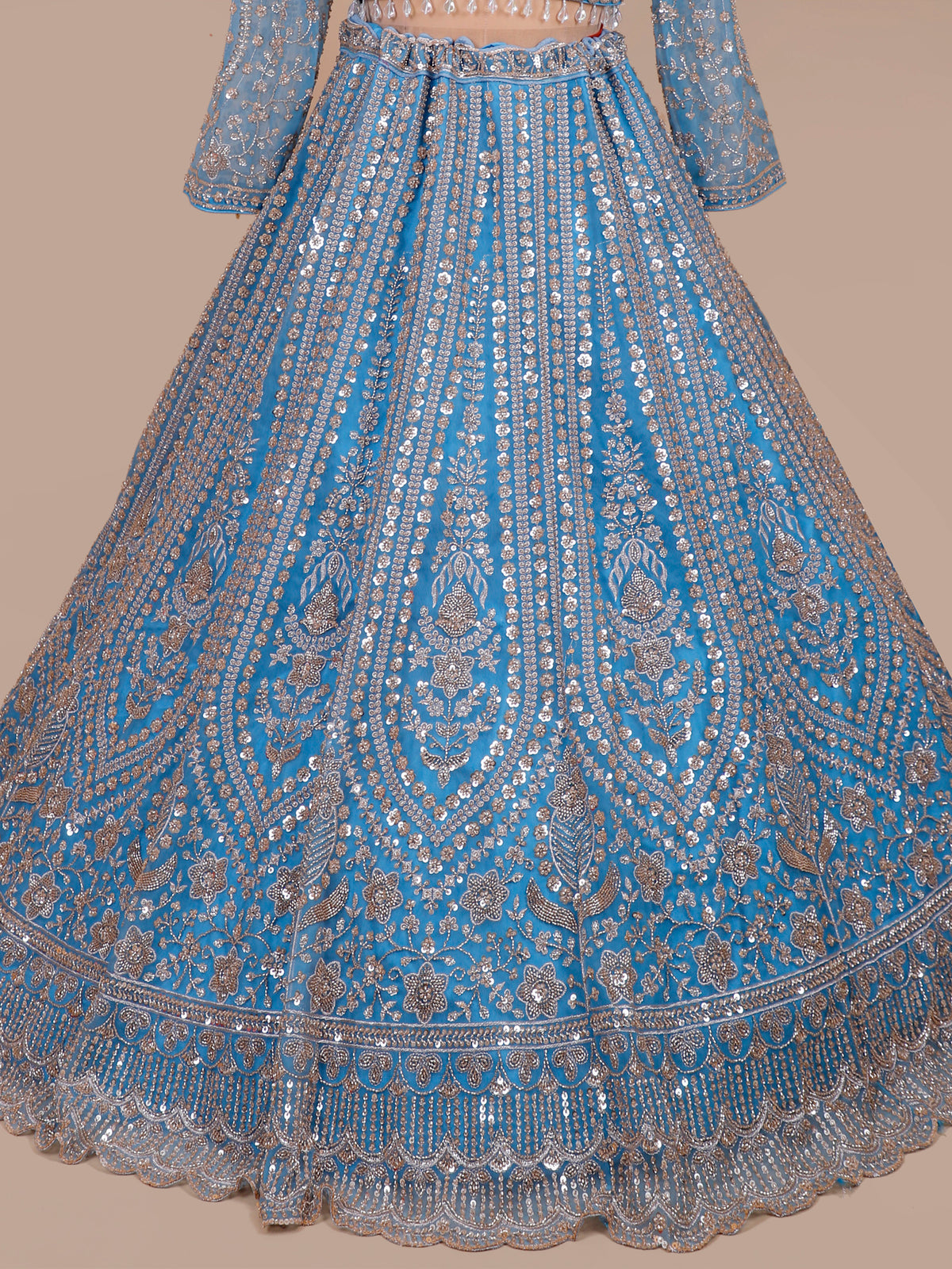 MyFashion KLS-2488 Midnight Sapphire Glow Net Lehenga