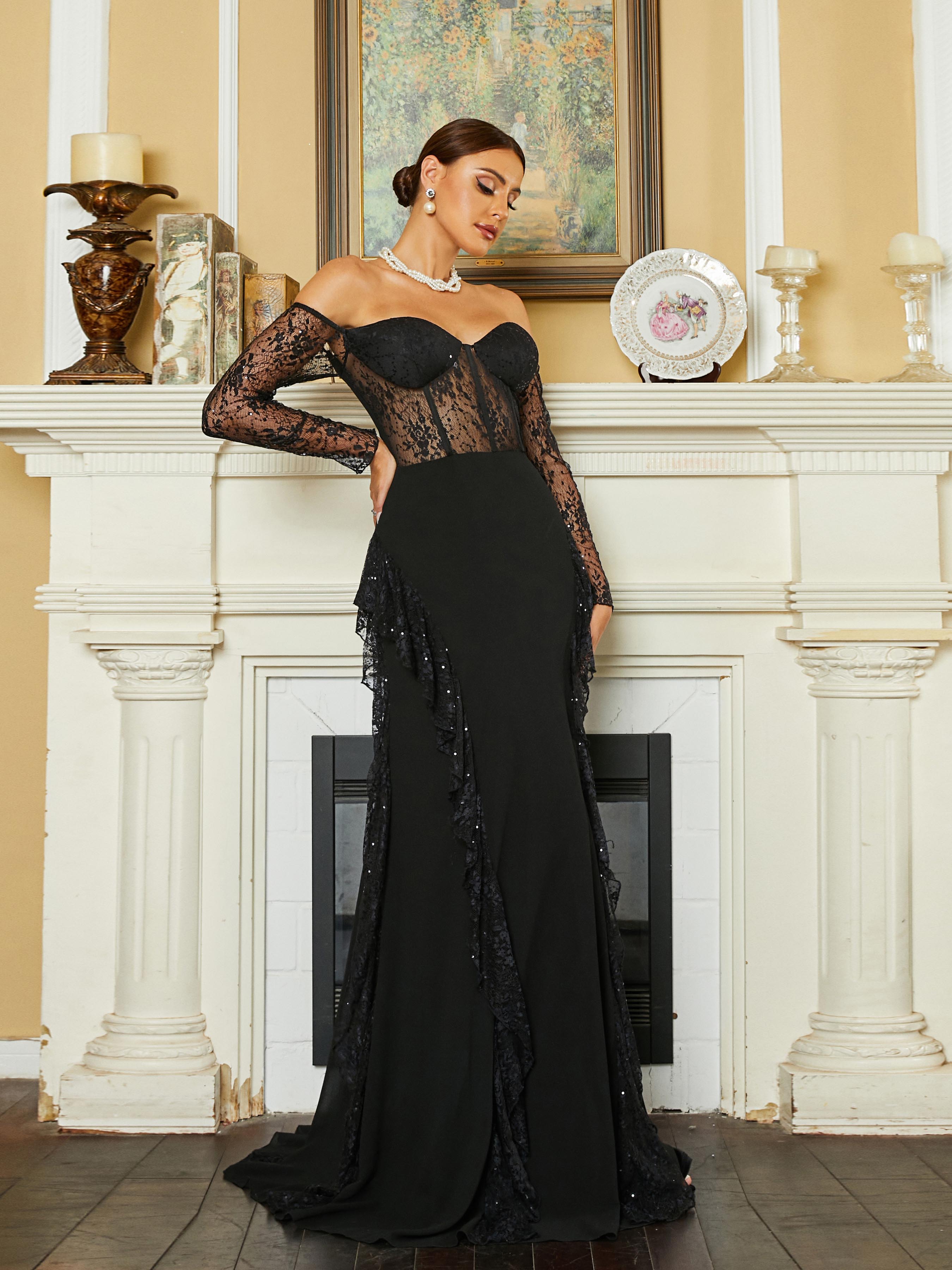 Azina -RH30619 Strapless Sweetheart A-Line Long Gown