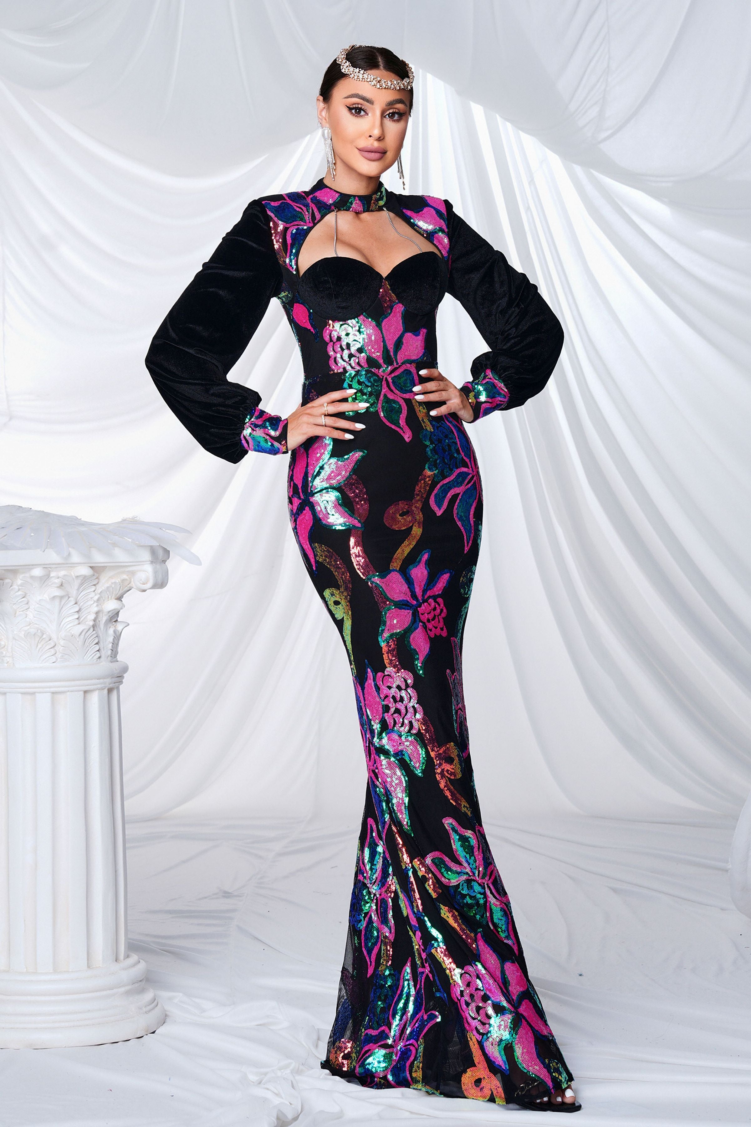 Azina -RJ11296 Cut Mermaid Evening Dress