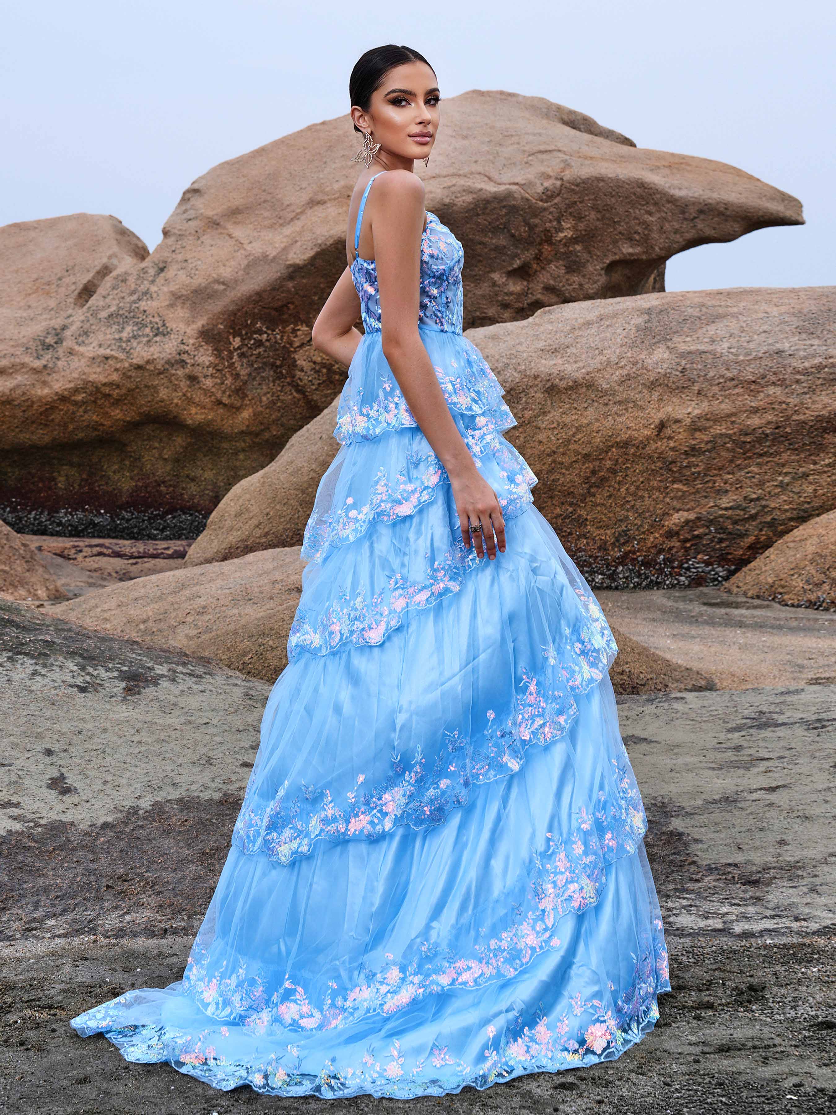 Azina -RJ11877 Applique Sweetheart A-line Gown
