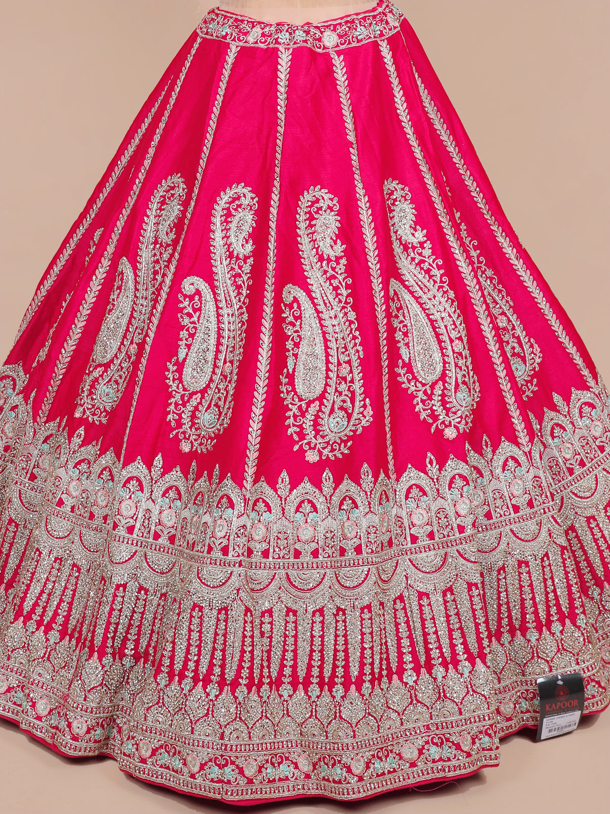 MyFashion KLS-2056 Rosy Pink Silk Lehenga With Thread Art & Diamond