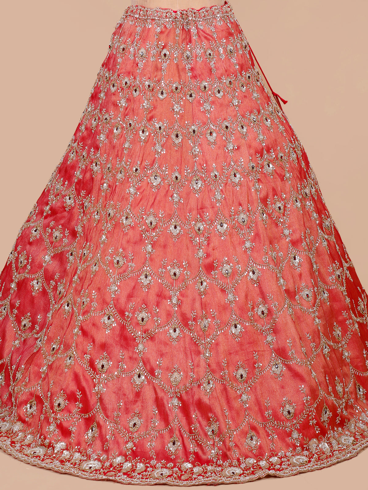 MyFashion KLS-2568 Hot pink Noor-e-Zevar Giraffe Weave Lehenga