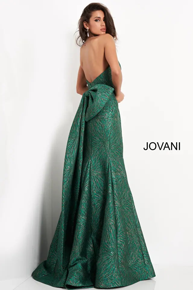 Jovani -04158B Strapless Mermaid Evening Gown