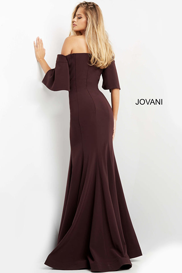 Off The Shoulder Sheath Evening Dress By Jovani -04341