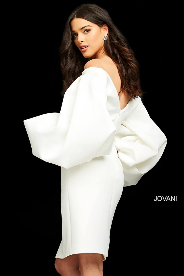 Long Sleeve Cocktail Dress By Jovani -04370