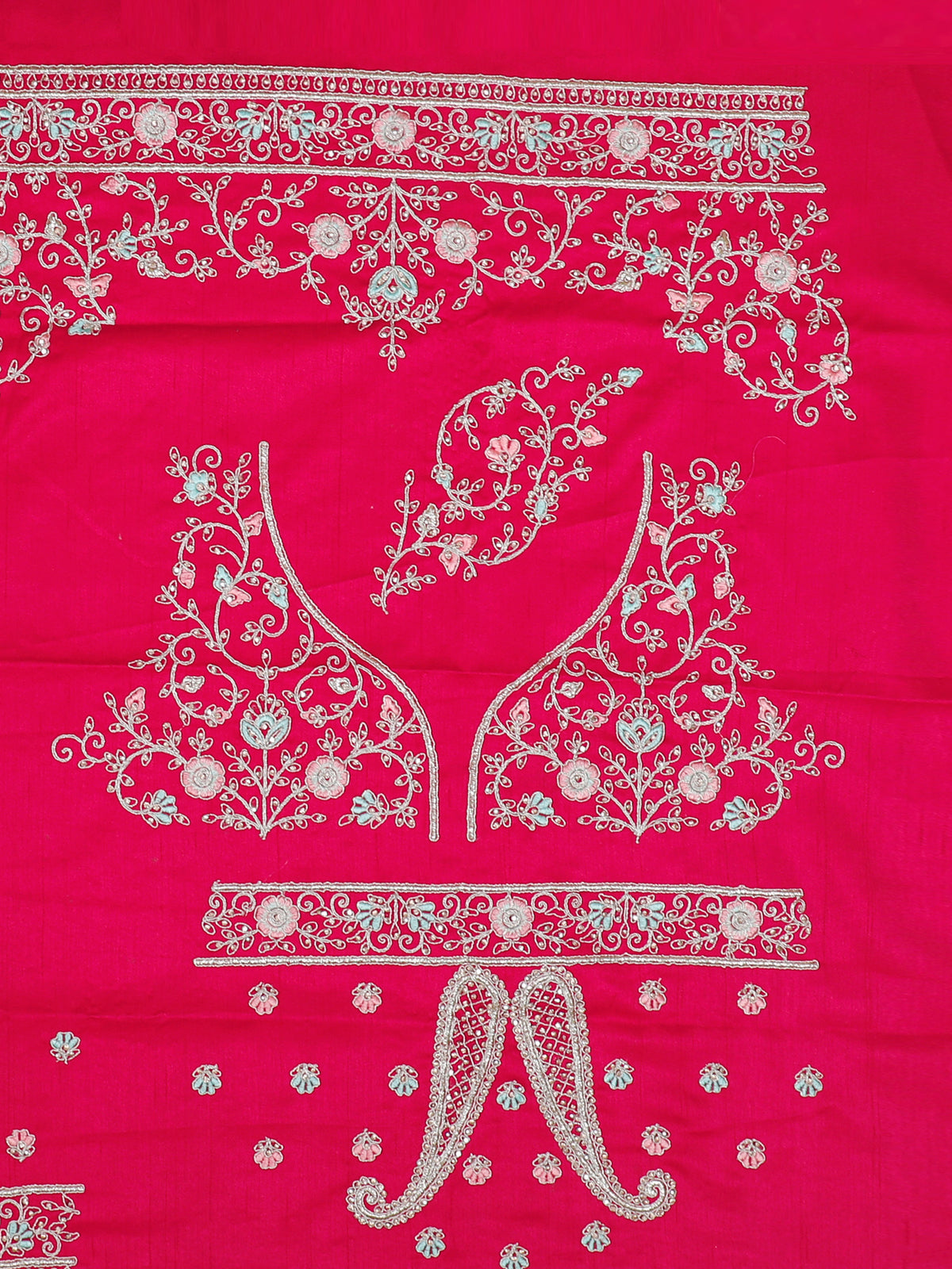 MyFashion KLS-2056 Rosy Pink Silk Lehenga With Thread Art & Diamond
