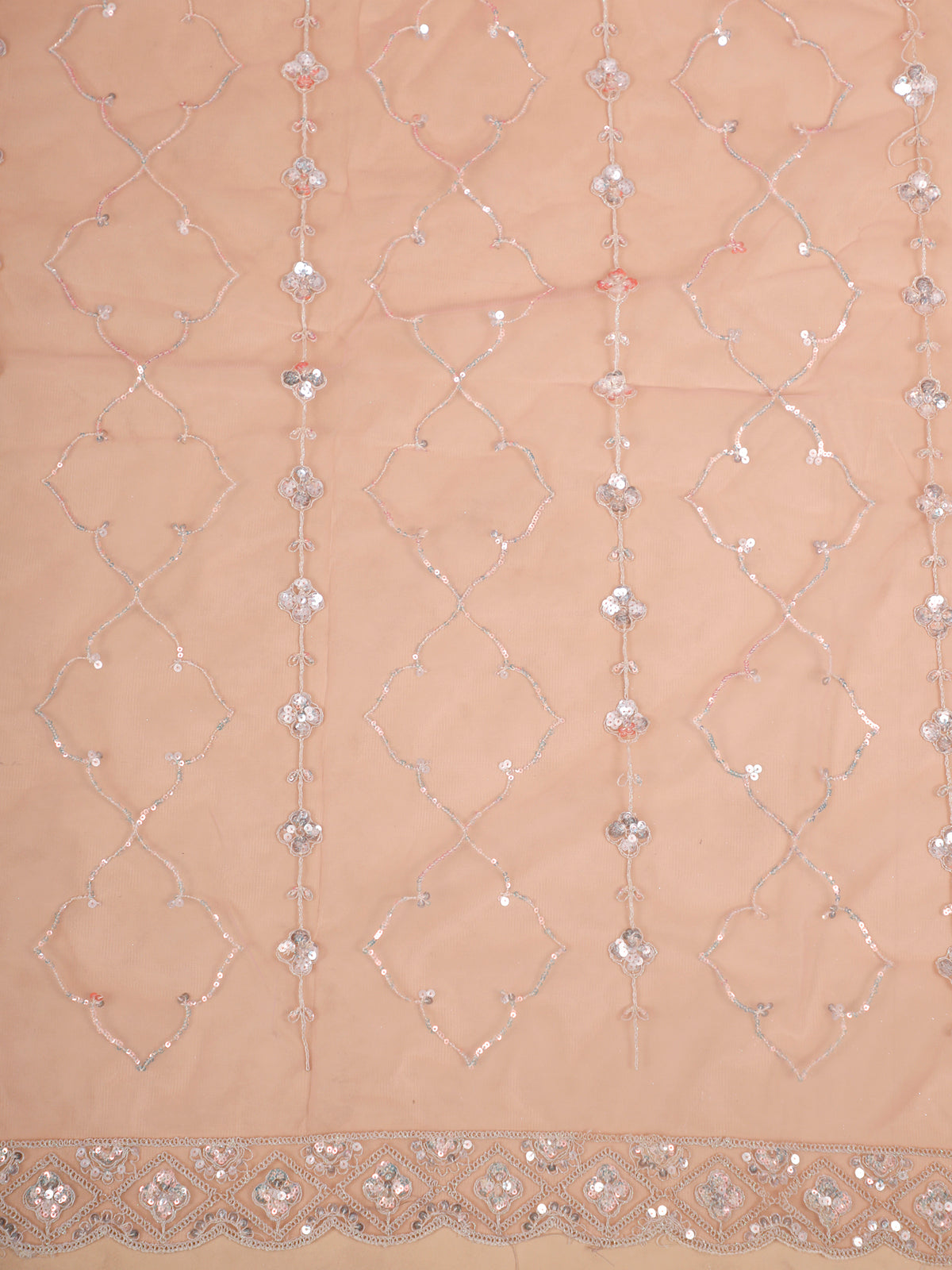 MyFashion KLS-2565 Light Pink Beads & Sequin Embellished Net Lehenga