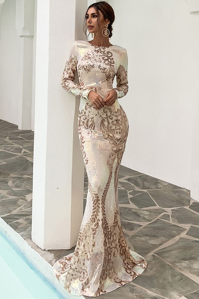 Azina -FT19747 Mermaid Hem Sequin Formal Dress