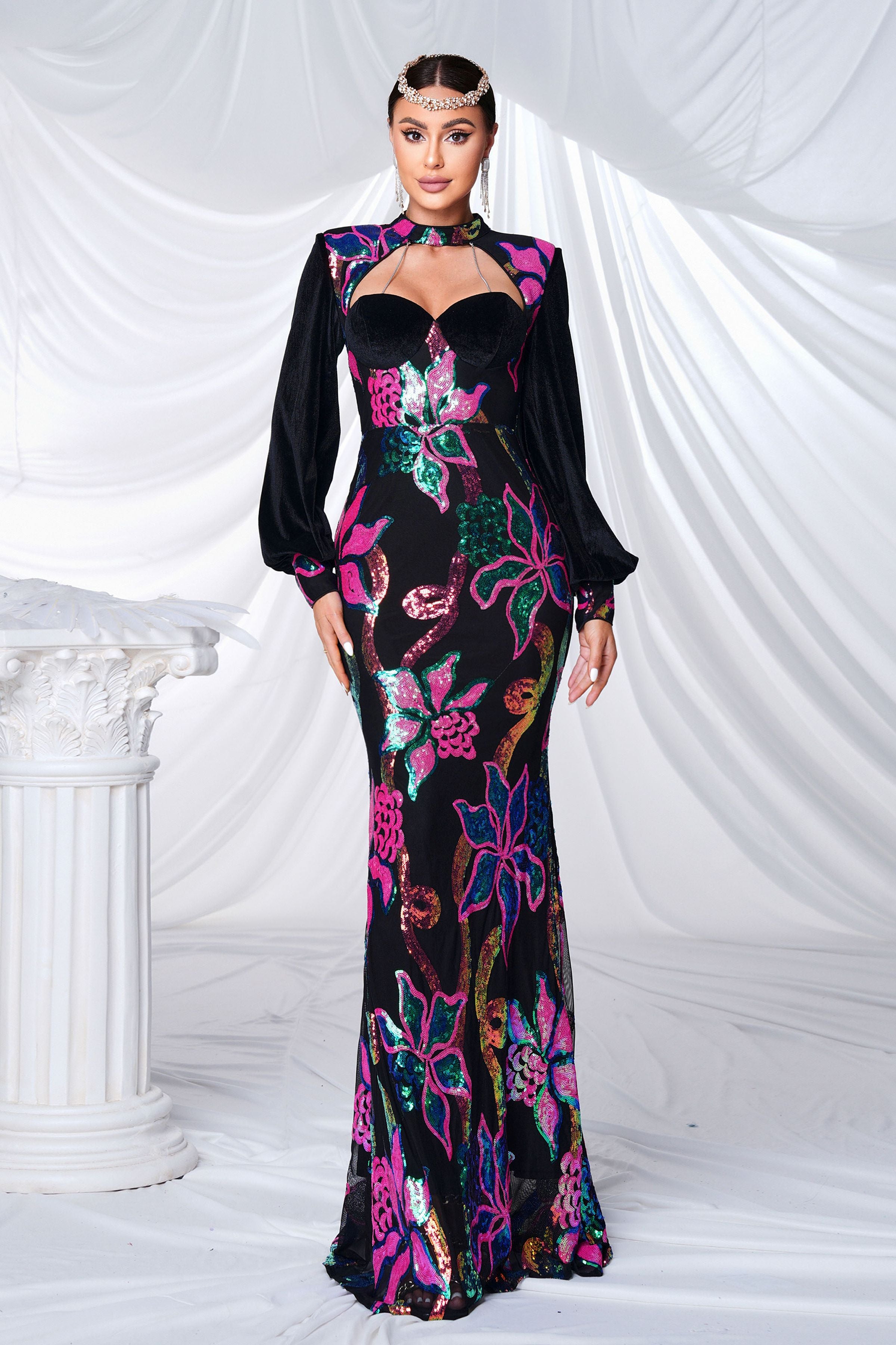 Azina -RJ11296 Cut Mermaid Evening Dress