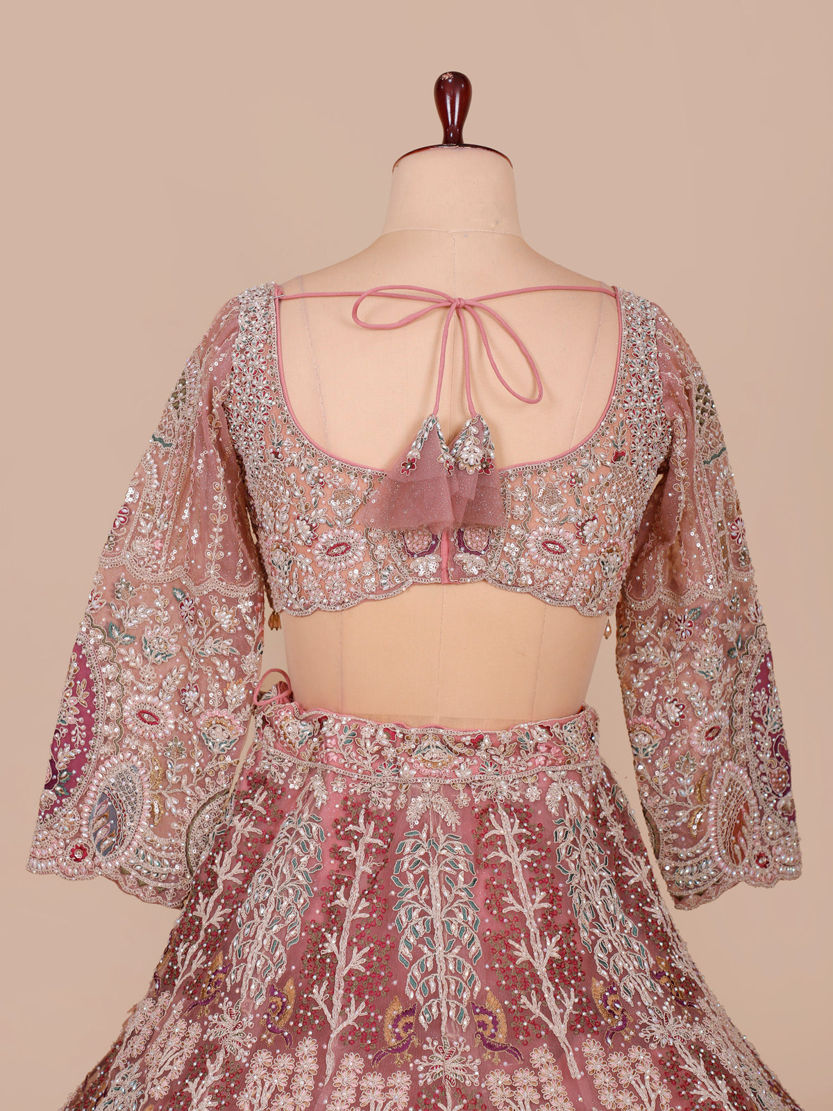MyFashion KLS-2499 Pink Meherbaan Sparkle Net Lehenga