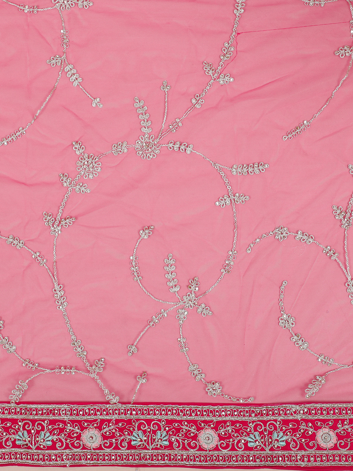 MyFashion KLS-2056 Rosy Pink Silk Lehenga With Thread Art & Diamond
