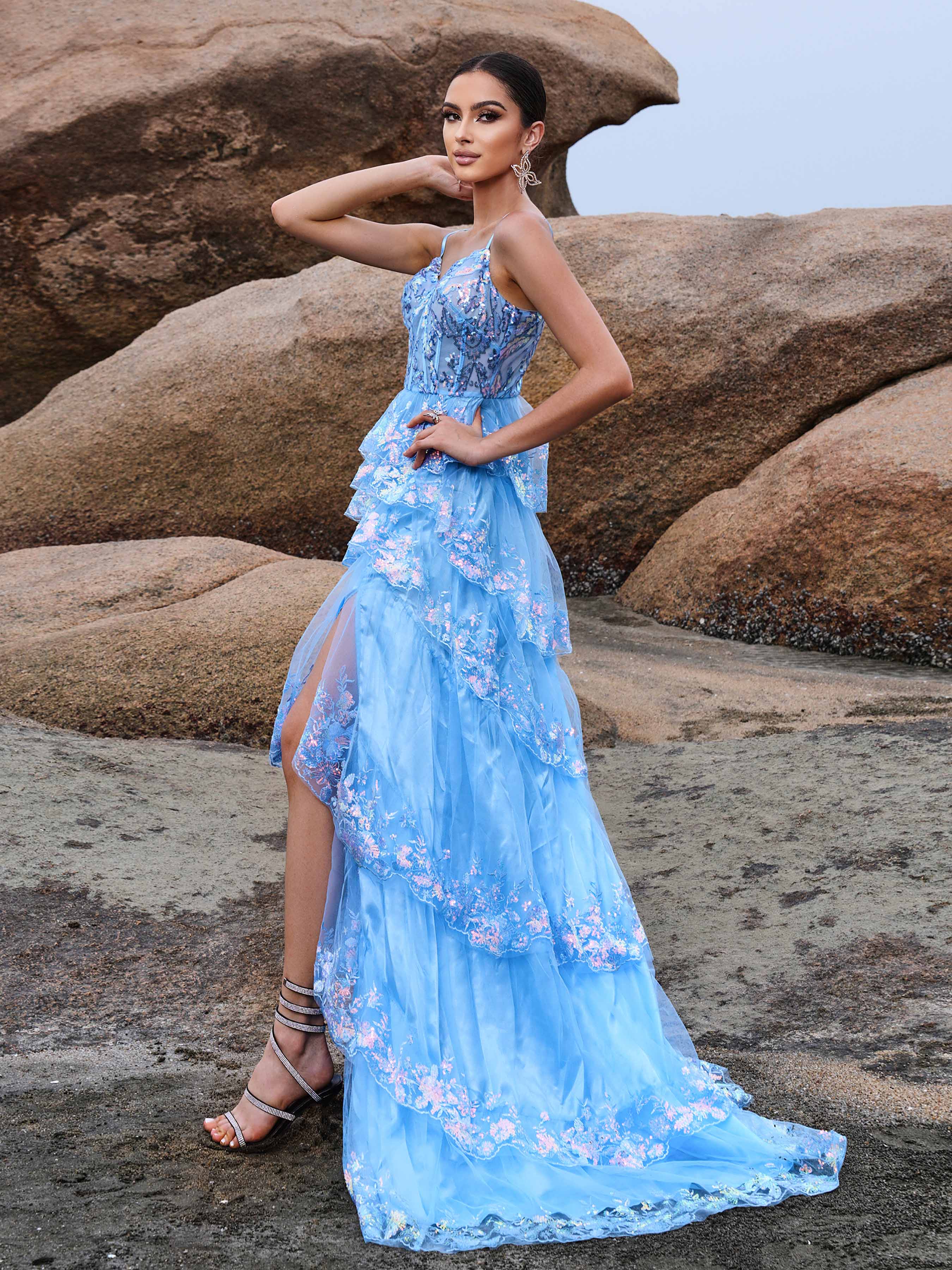 Azina -RJ11877 Applique Sweetheart A-line Gown