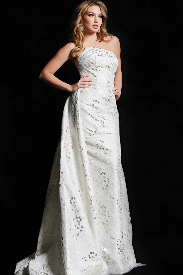 Jovani -06255 Strapless Fitted Evening Dress