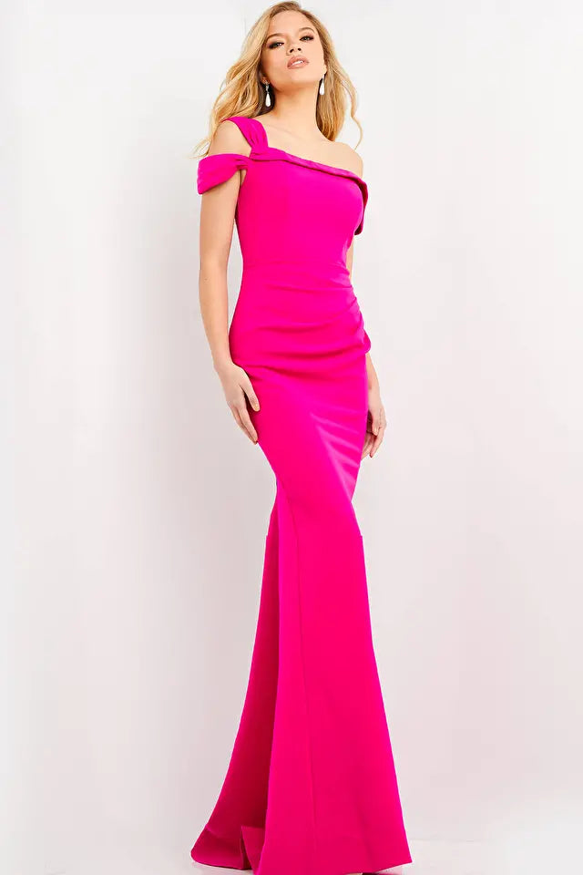Jovani -06723B Sheath Off The Shoulder Evening Dress