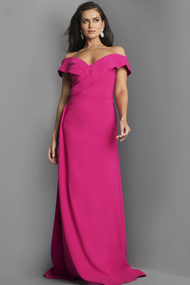 Off Shoulder A-Line Evening Gown By Jovani -06746B