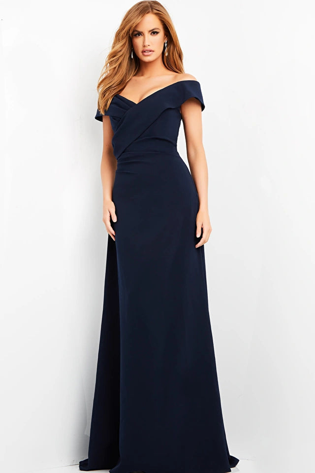 Off Shoulder A-Line Evening Gown By Jovani -06746B