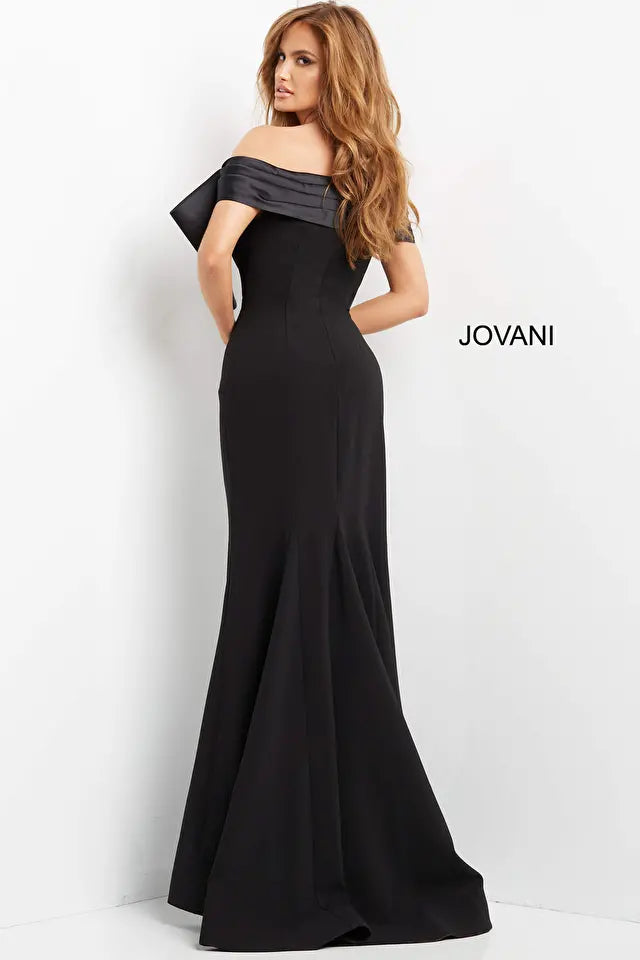 Jovani -07014B Off the Shoulder Long Evening Gown