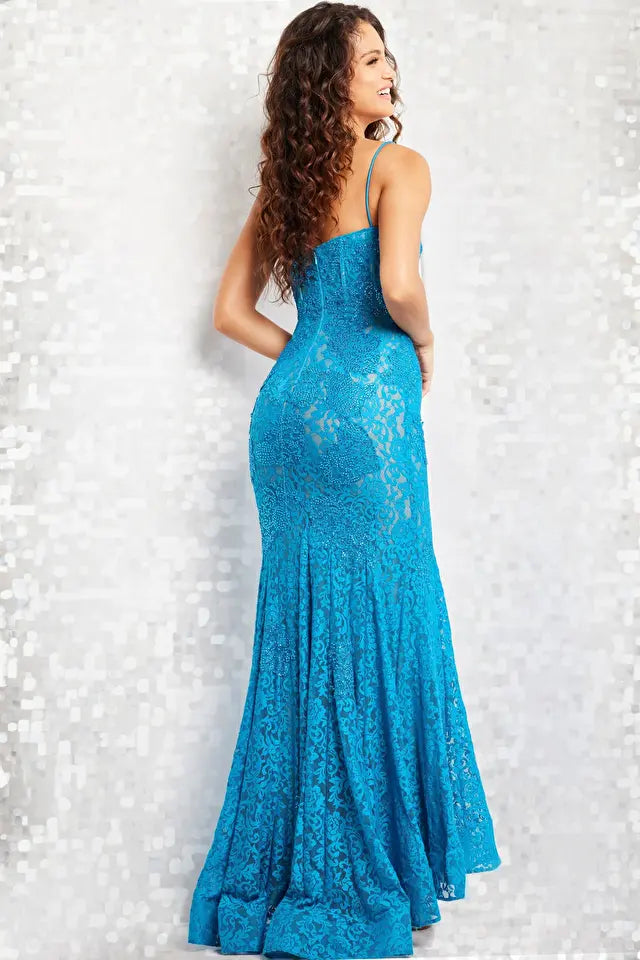 Jovani -07499B Lace Mermaid Prom Dress