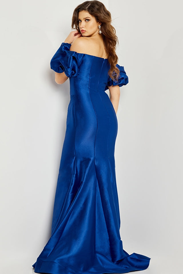 Off The Shoulder Straight Neck Gown By Jovani -08361B