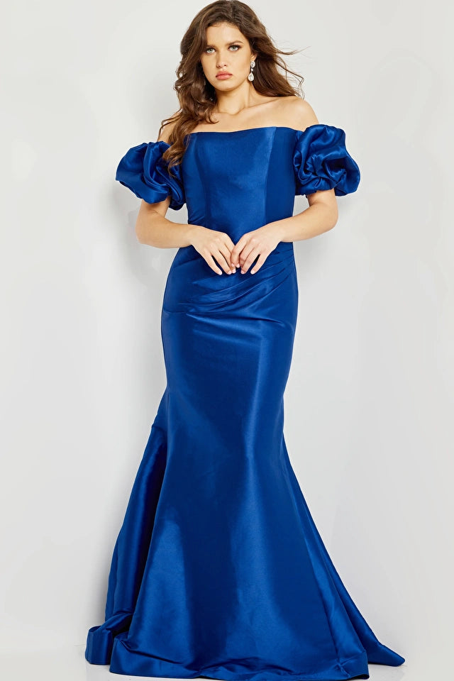 Off The Shoulder Straight Neck Gown By Jovani -08361B