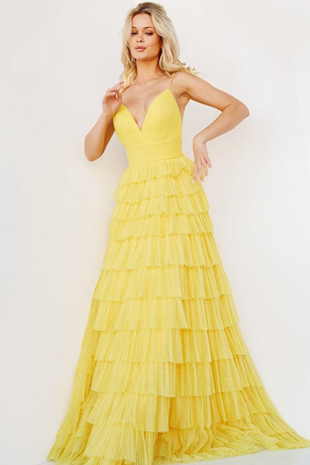 Tiered Skirt Prom Dress By Jovani -08480