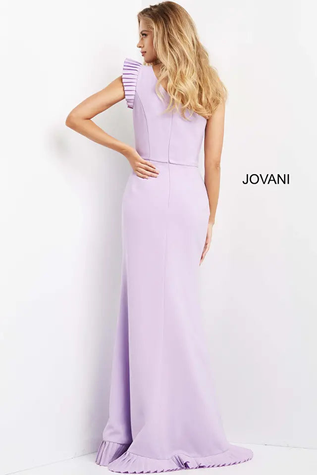 Jovani -08527 Asymmetrical Sheath Evening Dress