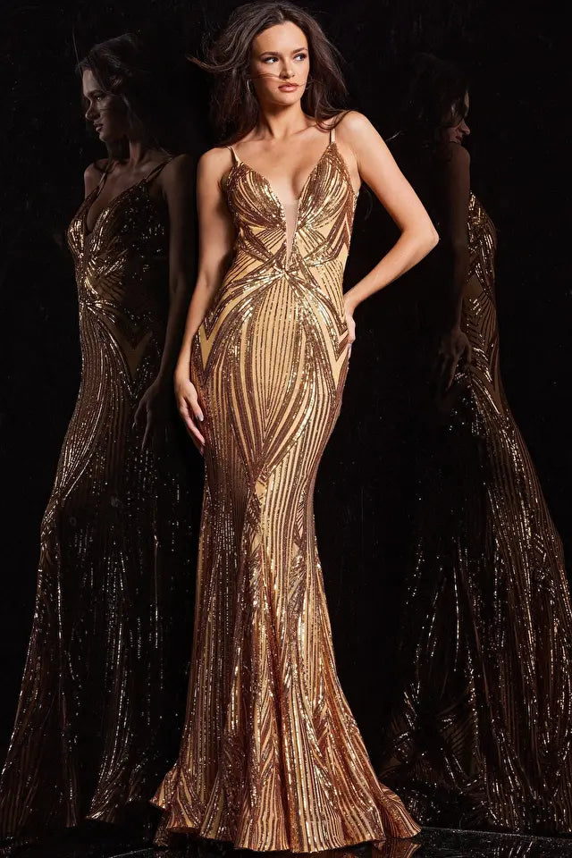 Jovani v neck prom dress online