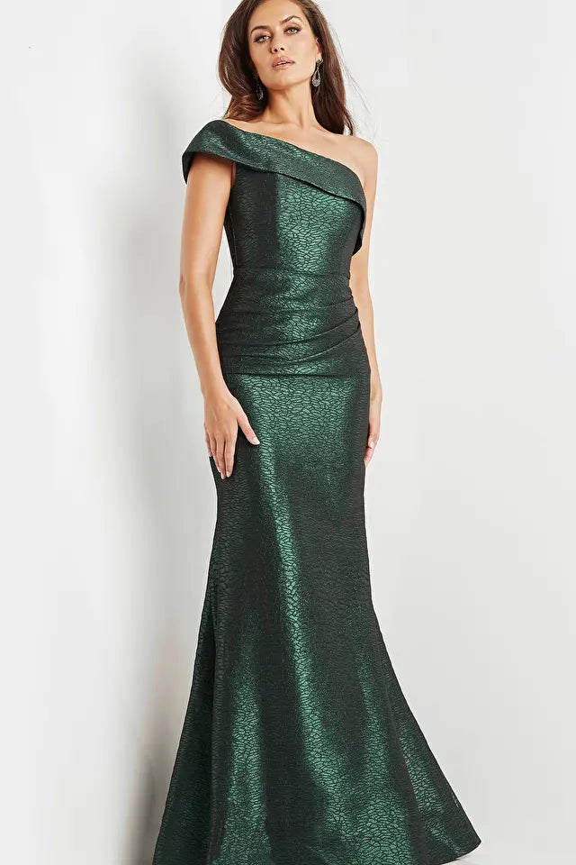 Jovani -09752 One Sleeve Asymmetrical Evening Dress