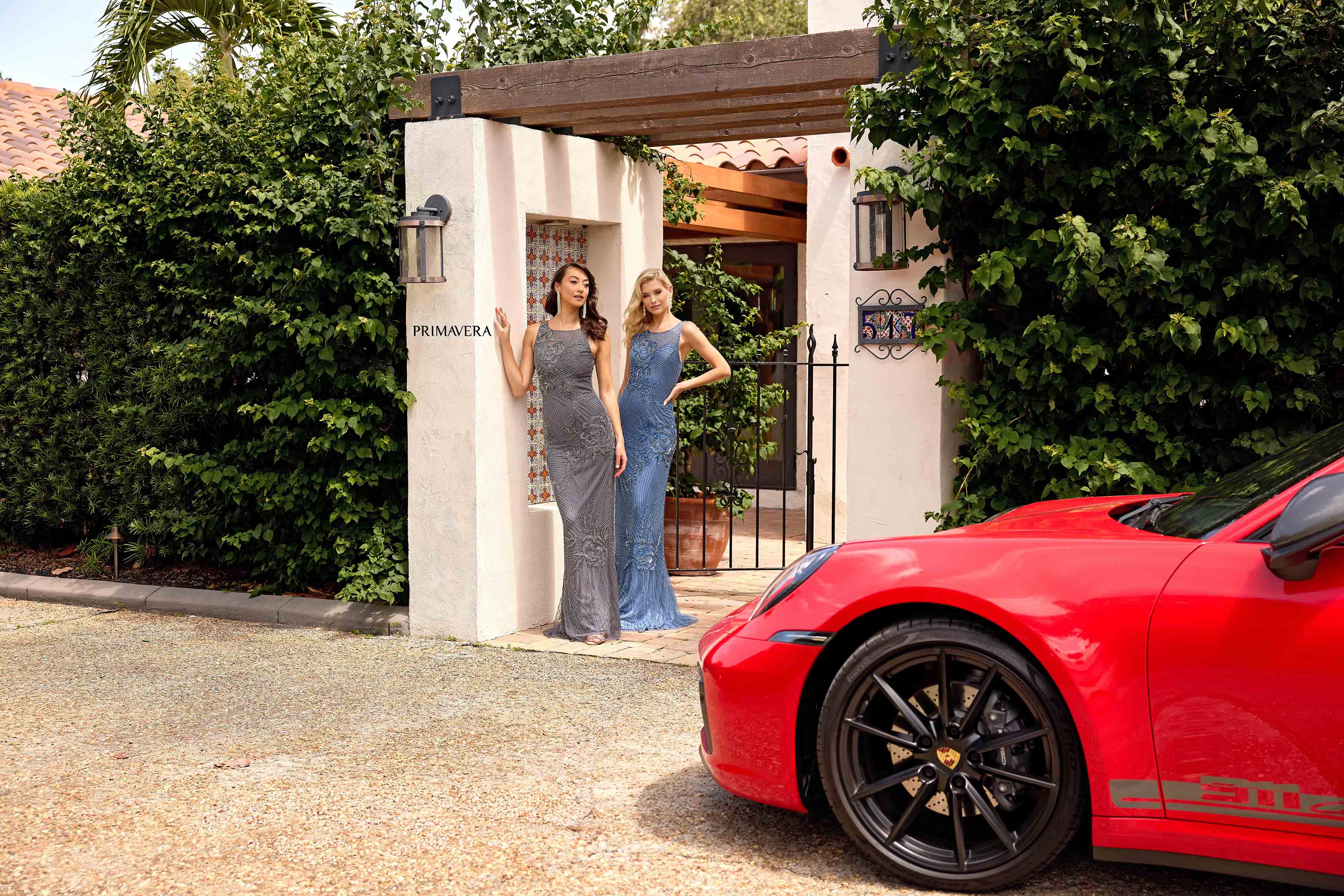 Primavera Couture -13140 Scoop Neck Beaded Evening Gown