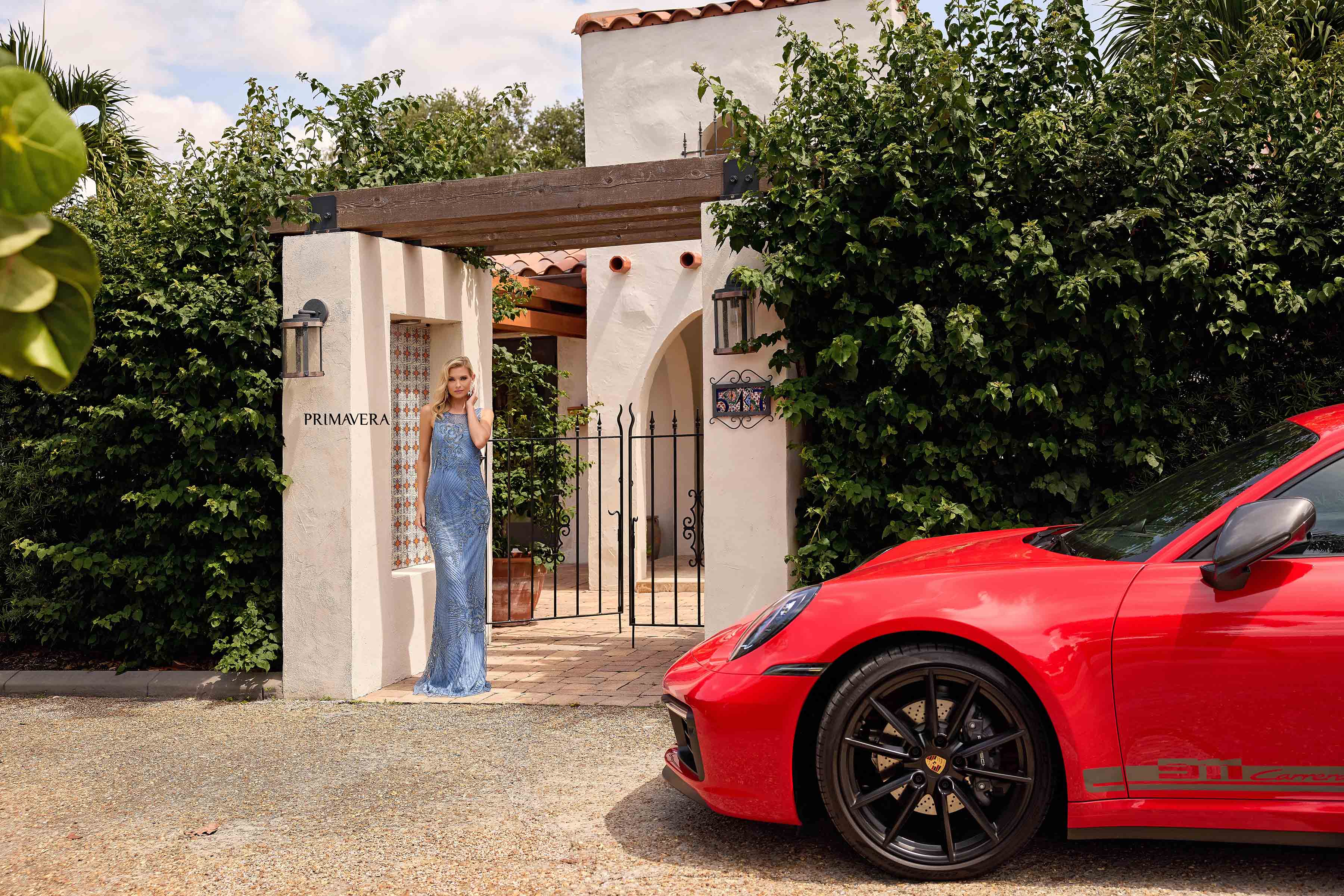 Primavera Couture -13140 Scoop Neck Beaded Evening Gown