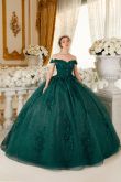 Off The Shoulder Floral Quince Ball Gown By Cinderella Divine -15702