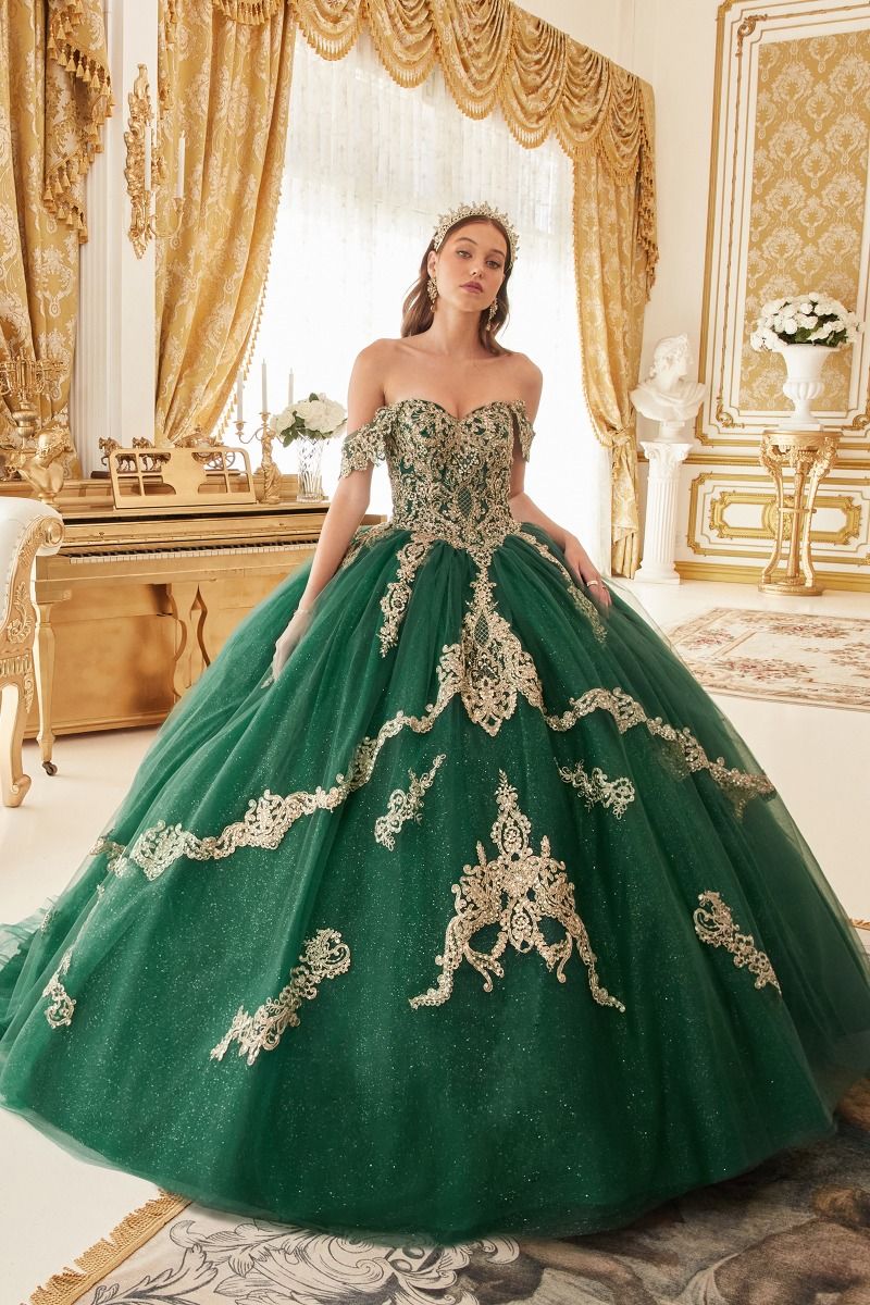 Laced Ball Gown By Cinderella Divine -15711