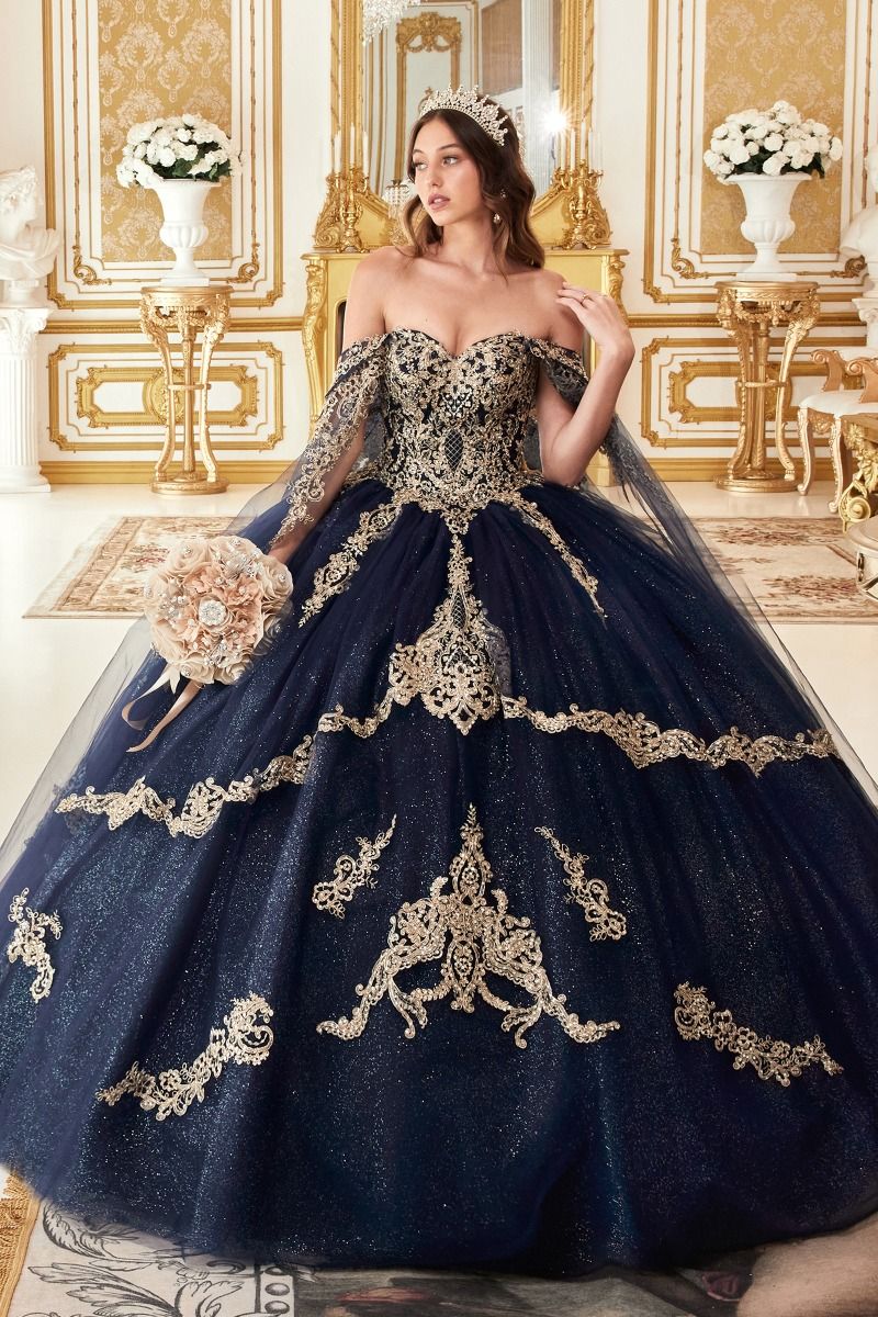 Laced Ball Gown By Cinderella Divine -15711