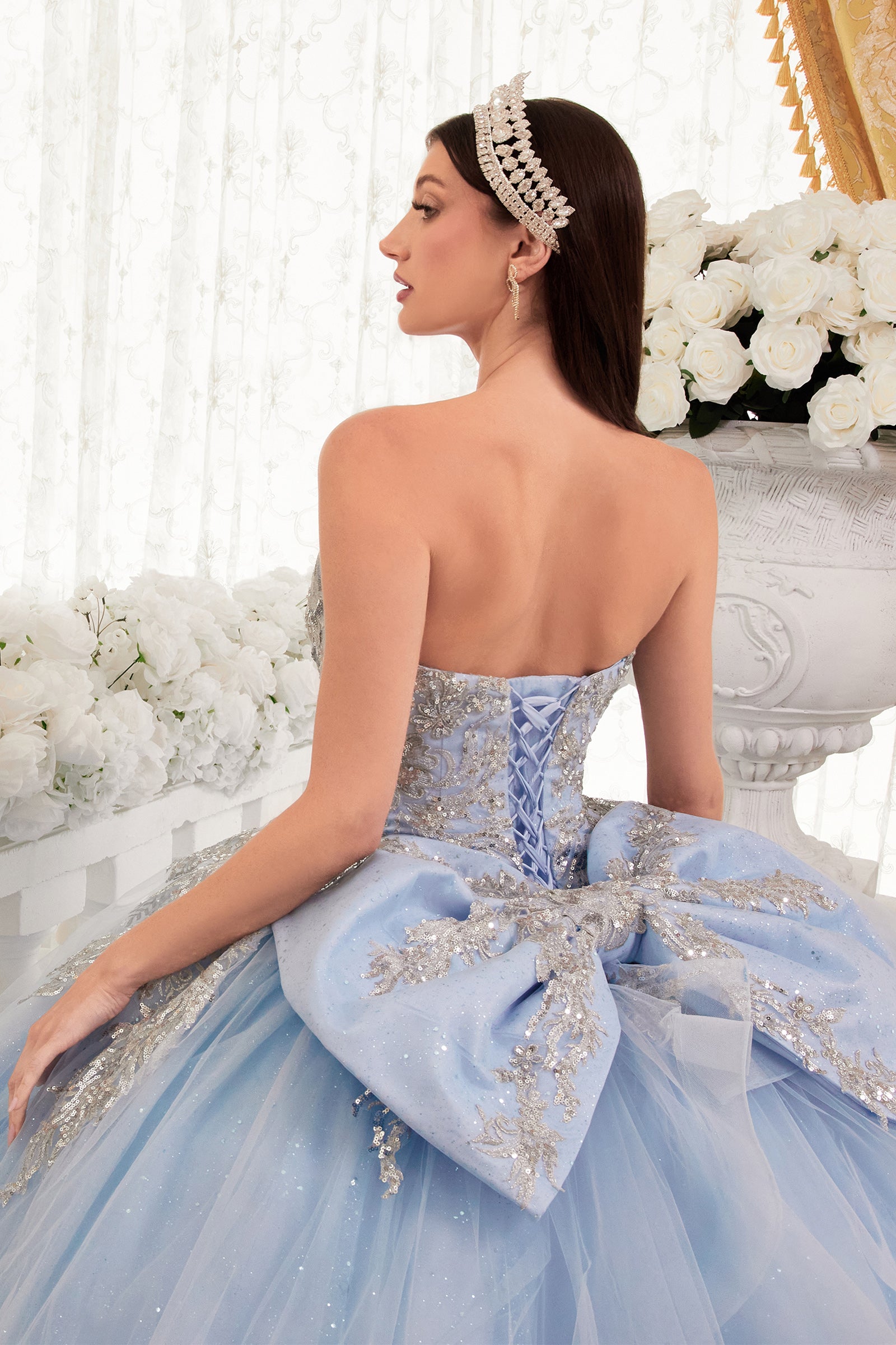 Strapless Layered Ball Gown By Cinderella Divine -15715