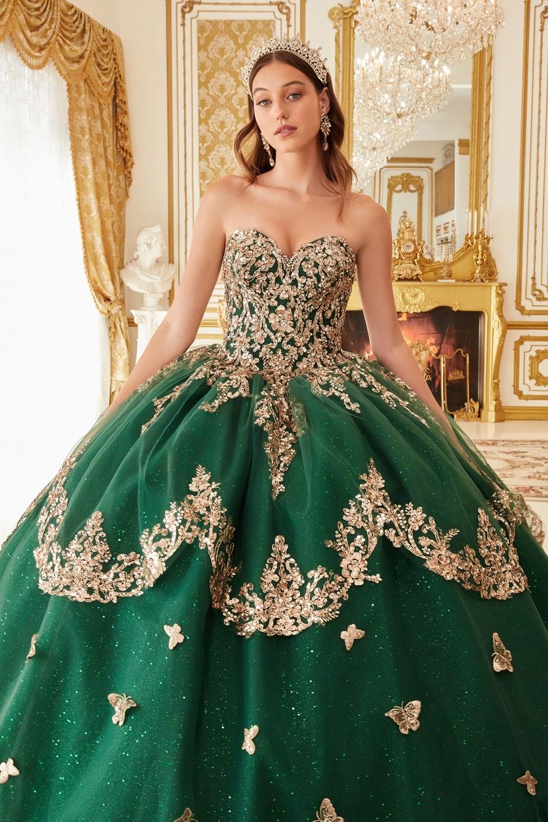 Cinderella Divine –15721 Strapless Quinceanera Ball Gown