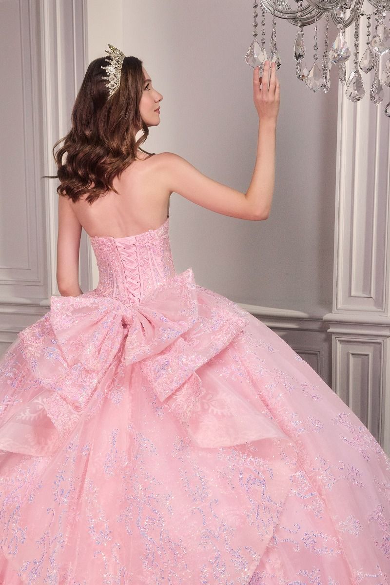 Cinderella Divine -15732 Applique Strapless Bow Ball Gown