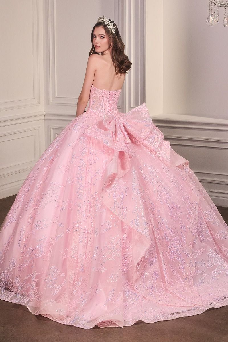Cinderella Divine -15732 Applique Strapless Bow Ball Gown