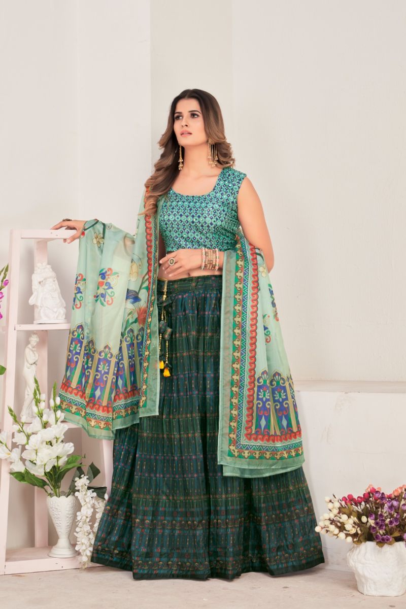 MyFashion -C10594 Classy Hand Embellished With Print Work Blouse